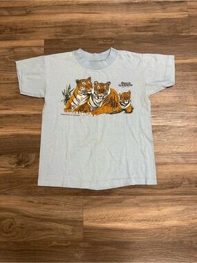Vintage Hef-T Tee Jays Busch Gardens Tiger Graphic Extinction is Forever T-shirt